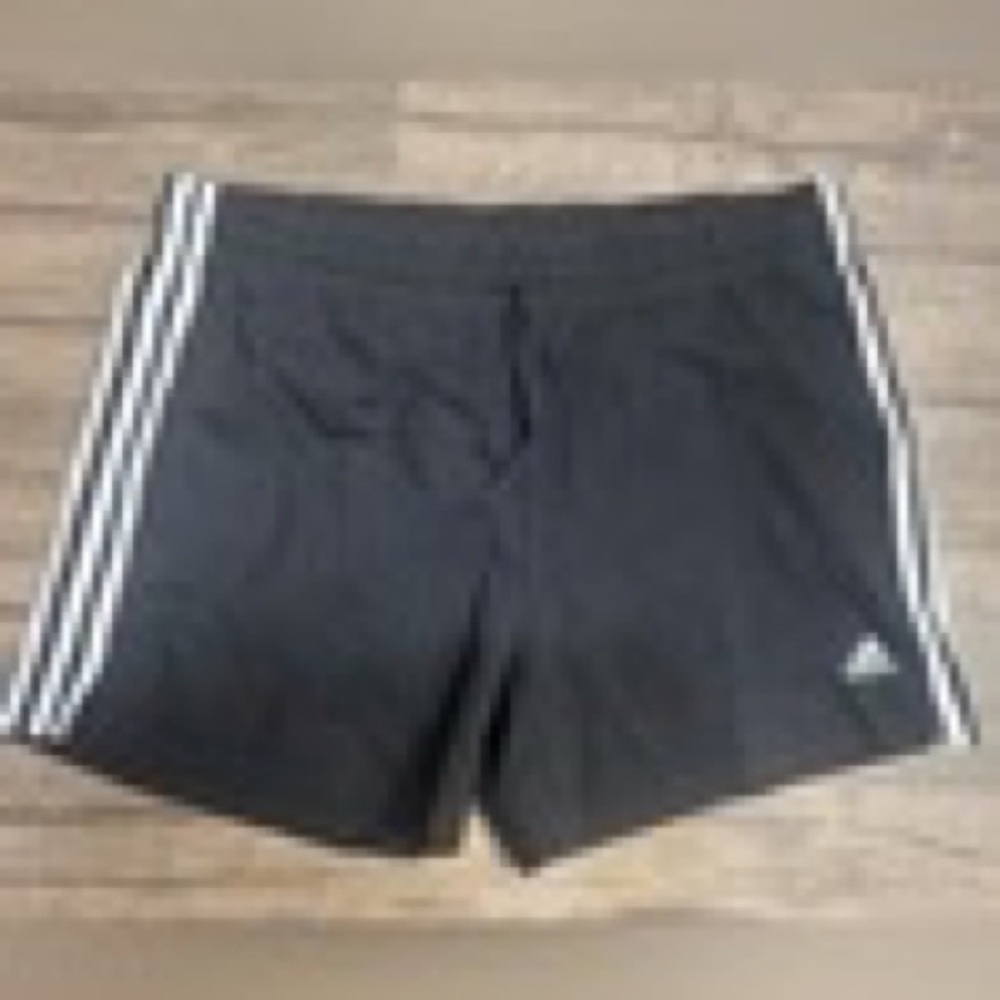Adidas Black Shorts with Triple White Stripes